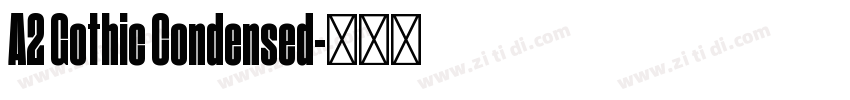 A2 Gothic Condensed字体转换
